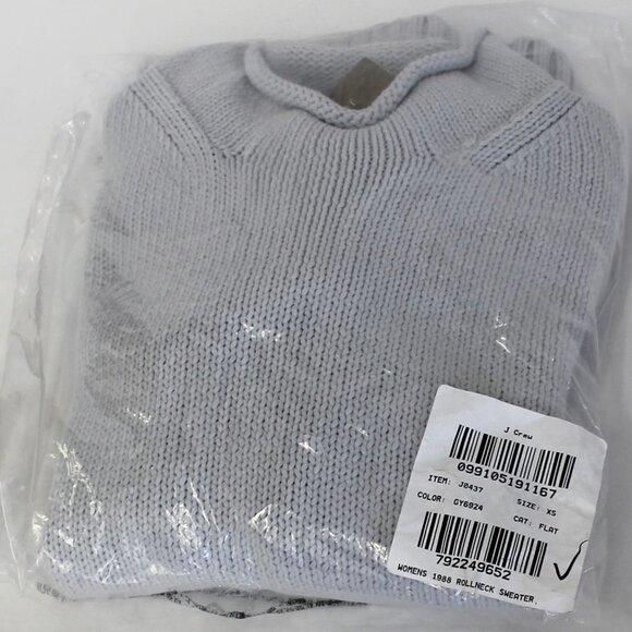 J Crew Women's 1988 Rollneck Sweater Grey J0437 - Picture 7 of 8